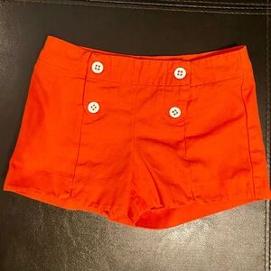 Janie and Jack Orange Pull-On Shorts with Adjustable Waist